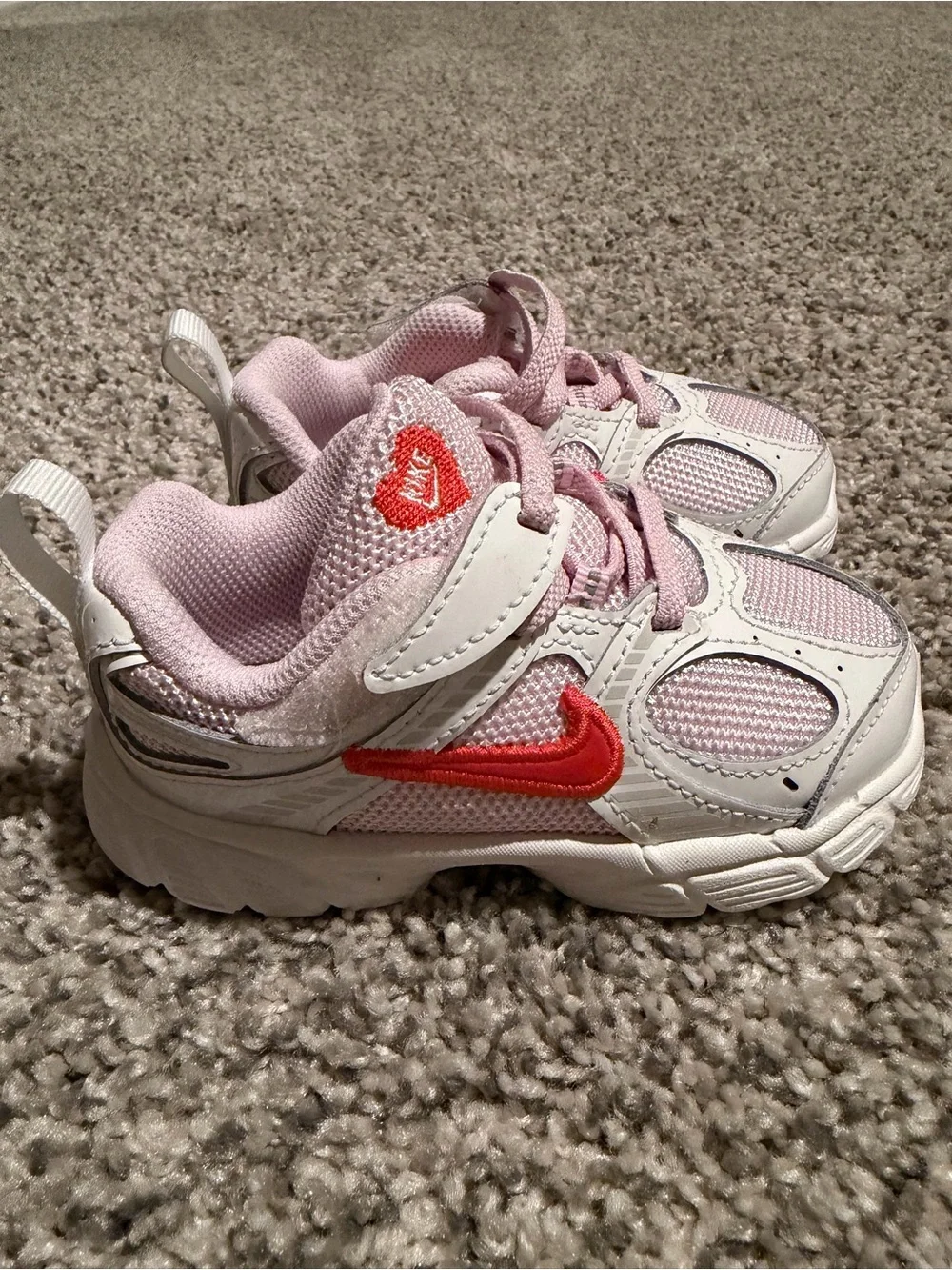 Nike Toddler Pink and White Athletic Sneakers